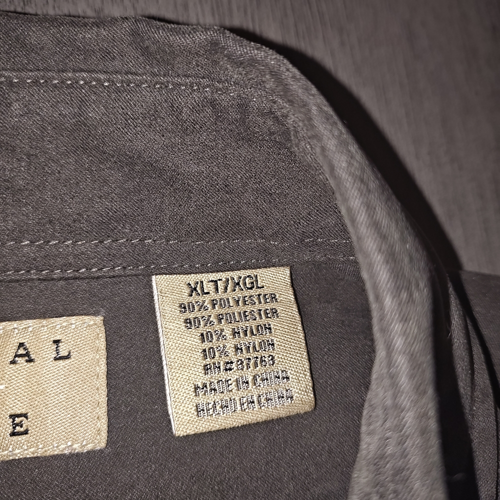 Natural Issue Shirt Button Up Mens XLT/XGL Dark Olive Green Long Sleeve - Picture 3 of 6